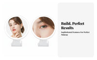 Double-Sided Lighted Mirror Lighted Enlarging Mirror Battery-Operated Vanity Accessory for Makeup Users, Women, Dressing Table, Bedroom