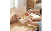 Lock and Key Set with Wooden Box Hands-on Child-Centered Lock Box Wooden Educational Toy Preschool Interactive for Toddlers