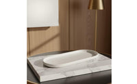 Oval Serving Platter Porcelain White Serving Dish Glazed Oval Platter for Dessert Displays, Cafes