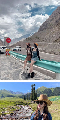 西部牛仔帽防晒帽女遮阳帽大檐新疆西藏云南丽江旅游拍照海边帽子