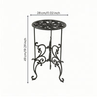 Metal Plant Stand Weather Resistant Plant Stand with Scrolling Legs Sturdy Iron Flower Pot Holder for Balcony, Garden