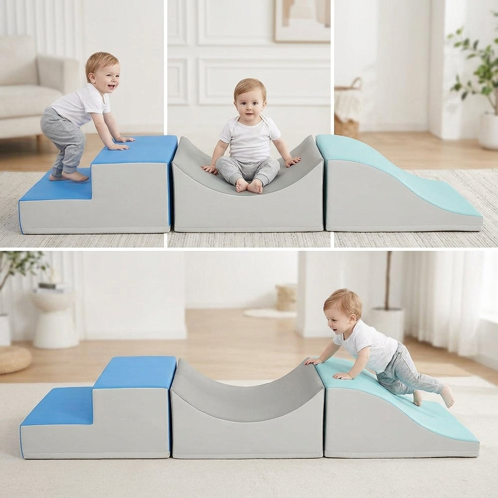 Baby Crawling Mat Kids Toddler Training Toy Kindergarten Climbing Tunnel Combination Multifunctional Jump Box