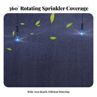 360 Degree Rotating Sprinkler Rain-Like Spray C-Shaped Shaped Micro Sprinkler Good Atomization Effect Garden Irrigation Nozzle for Lawn, Farm, Yard