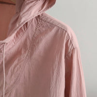Beach Cover Up Zip Up Hoodie for Women with Long Sleeve Sun Protection, Lightweight Summer Jacket, Loose with Crinkle Material