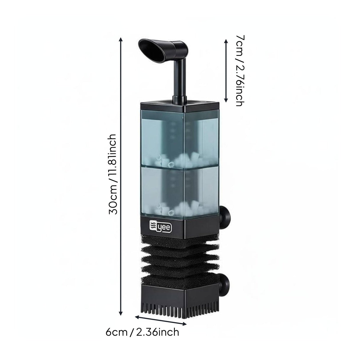 Silent Operation 3-in-1 Aquatic Aquarium Filter High Performance Purification Aquarium Sponge Filter