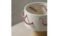 Vase with Rope Elegant Cylindrical Vase Easy to Clean Flower Holder for Entryway, Cafe, Hotel