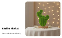 Artificial Lichen Toadstool Mossy Texture Flocked Cactus Figurine Photography