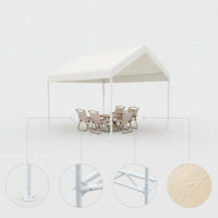 Canopy Tent Waterproof Market Tent Straight Leg Quick-Setup up Canopy for Vendors, Event Planners, Outdoor Events, Backyard