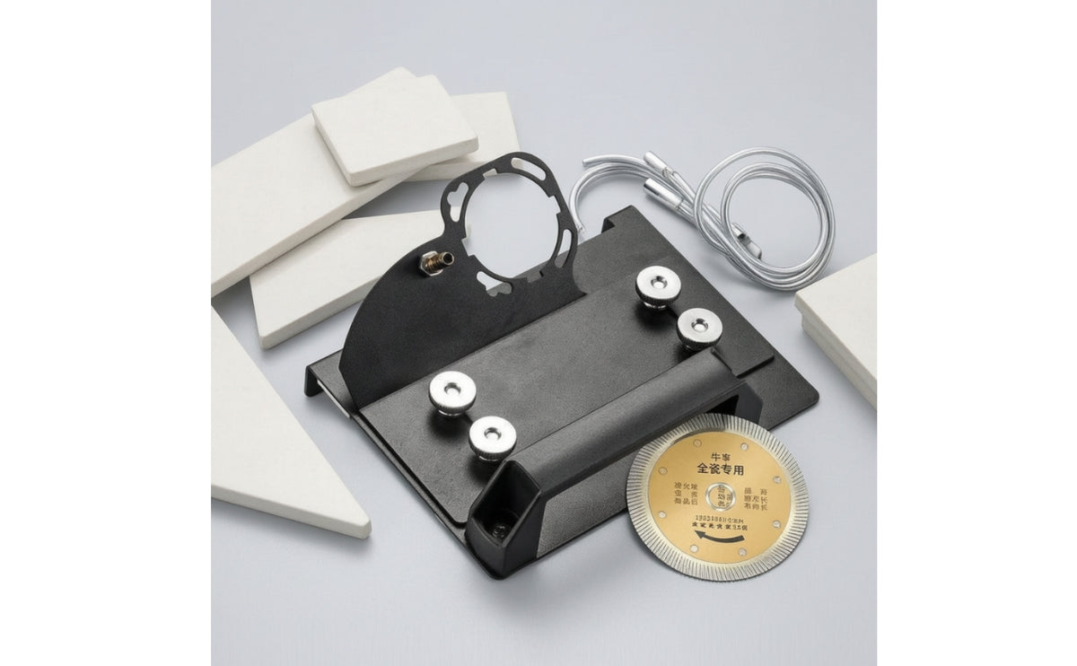 Scratch-Resistant Tile Beveling Guide Adjustable Tile Chamfering Tool Accurate Angle Grinder Guide Compact for DIYers