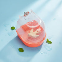 Easy to Clean Transparent Bird Bathing Enclosure Anti-Splash Bird Bath Basin with Cover