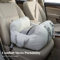 Built-in Safety Leash Dog Car Booster Seat Multi-Functional Washable Dog Car Nest Non-Slip Bottom for Cat Owners, Outdoor, Home