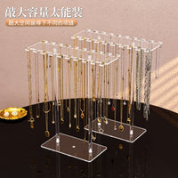 Acrylic Necklace Display Stand with Double Hooks