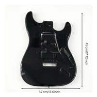Solid Electric Guitar Body Black Strat Body Gloss for Luthier