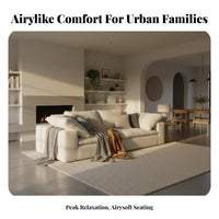 Plush configurable Couch Down Feather Filling Sectional Sofa billowyLike Comfort Household Furniture for Families, Homeowners, Living Room, Lounge Area