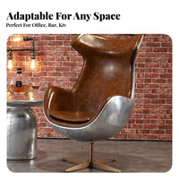 Utilitarian Design Riveted capsule Armchair Retro Aesthetic Upholstered Armchair pilot-inspired aesthetic Lounge Chair Enclosed Shell for Apartment Dwellers, Business Owners, Office, Living Room, study corner, Bedroom