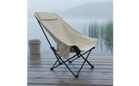 Sturdy Frame Reclining Camping Chair Double-Layer Oxford Material Adjustable Outdoor Chair for Picnic, Barbecue, Sketching