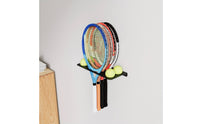 Tennis Racket Display Rack Heavy Duty Wall Mount Tennis Racket Holder Multi-Functional for Garage