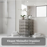 Mobile with casters Rotating Tiered Cabinet Space-Saving Design Narrow Rolling Cart Multi-Purpose Organizer Unit for cosmetics Professionals, Students, Homeowners, Bathroom, Hair Salon, Small Spaces, Dorm Room