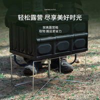 Folding Metal Bucket Stand for Camping