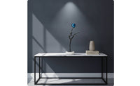 Statue with Sphere Minimalist Abstract Figurine Decorative Tabletop Sculpture for Living Room, Entryway