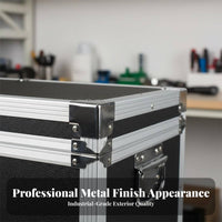 Aluminum Tool Case Shock-Resistant Resistant Aluminum Equipment Case Portable Tool Container Sturdy Duty Tool Case Shockproof