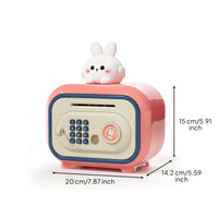Automatic Toy Safe with Biometric Scanner Scanner Interactive Kids Safe with Key Secure Piggy Bank with Biometric Scanner Sensor Compact for Toddlers