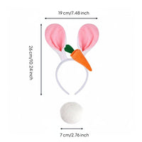 Animal Headband Ears Headband Korean Style Hare Ear Hairband Lightweight Easter Bunny Ears for Festivals, Cosplay