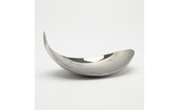 Mirror-Finish Tray Silver Curved-Moon Tray Decorative Curved-Moon Dish