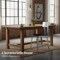 Retro Look utilitarian Metal Seat long-lasting Construction Stackable utilitarian Side Chair Floor-Protecting Feet Dining Stool for Cafe Owners, Design aficionados, homeowners, Restaurant, Office, Kitchen