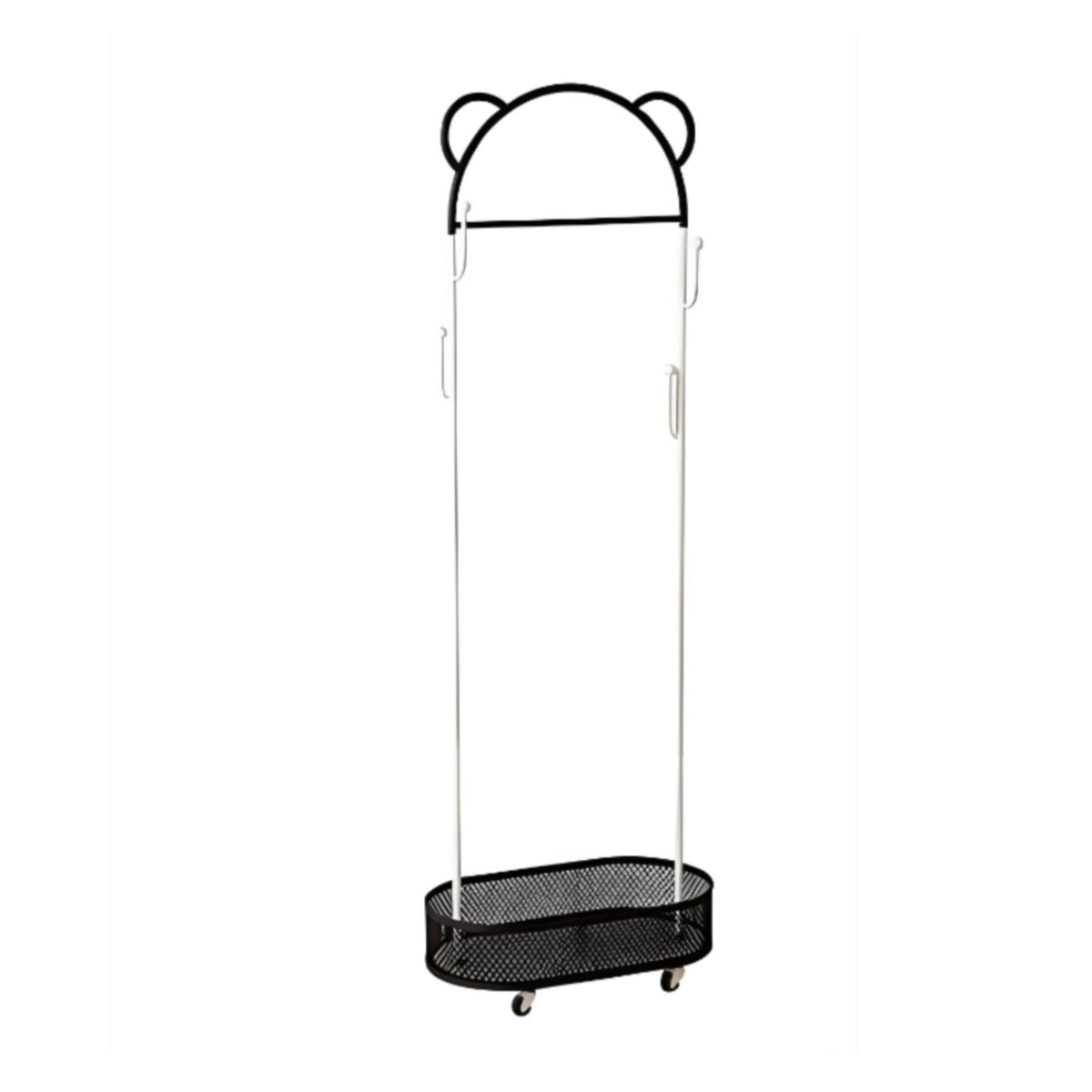 Minimalist Design Rolling Clothes Organizer with Hamper Space-Saving Laundry Butler with Hanging Bar Sturdy Frame Garment Rack Lockable Casters for Apartment Dwellers, homeowners, Small areas, Dorm Room, Entryway, room-sized Closet