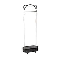 Minimalist Design Rolling Clothes Organizer with Hamper Space-Saving Laundry Butler with Hanging Bar Sturdy Frame Garment Rack Lockable Casters for Apartment Dwellers, homeowners, Small areas, Dorm Room, Entryway, room-sized Closet