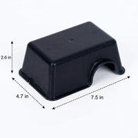 Matte Black Snake Hide with Ceramic Dish, Humid Hide for Leopard Gecko Enclosure Accessories, Moist Hide for Arachnids and Small Reptiles
