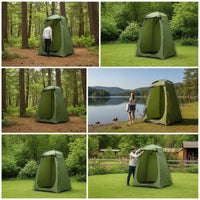 Portable Privacy Tent Windowed Camping Privacy Shelter Green Foldable Carrying Bag Portable Shower Tent for Washing