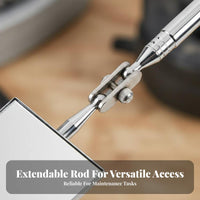 Telescopic Inspection Mirror Stainless Under Vehicle Inspection Mirror Adjustable Length Non-Slip Grip for Inspectors