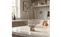 Stainless Steel Balloon Whisk Attachment 4.5 Qt Compatible Wire Whisk Attachment Silver Metal Egg Beater Whip Mixer Easy to Clean