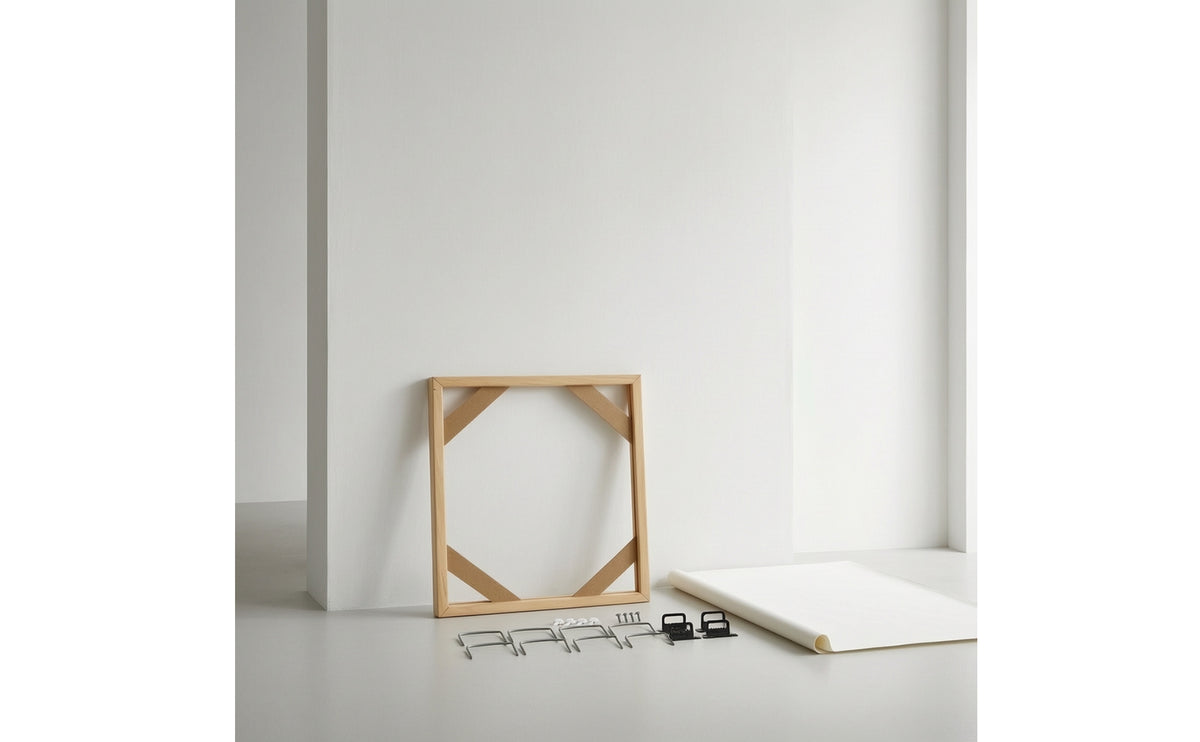 Lightweight DIY Wood Canvas Frame Kit Rectangular Wooden Canvas Frame Kit Detachable Oil Painting Stretcher Long-Lasting for Art Studio, Home Display