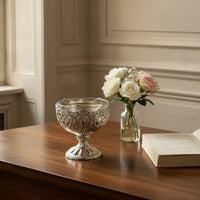 Pedestal Bowl Embossed Bowl Elegant Dessert Dish for Hosts