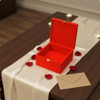 Wedding Jewelry Box Gold Latch Accessory Storage for Brides