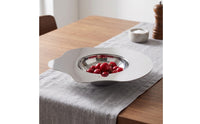 Stainless Steel Tray Modern Metal Fruit Bowl Low-Profile Tableware for Living Room