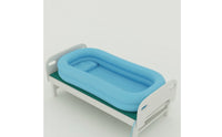 Portable Inflatable Nursing Bath Tub Cushioned Inflatable Basin with Drain Hose Easy to Store Bedside Bathing Basin Lightweight for Bedridden Patients, Elderly, Caregivers