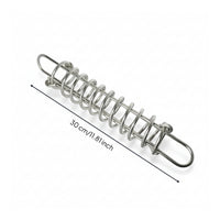 Stainless Steel Coil Spring Absorber Silver Finish Spring Shock Absorber Cylindrical Damping System Damper Looped Ends