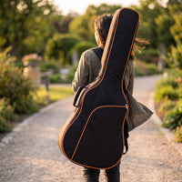 Folk Guitar Bag Portable Padded Guitar Case Heavy-Duty for Travel