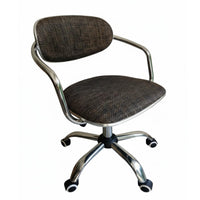 Ergonomic Backrest Adjustable Rolling Chair with Armrests Padded Seat Swivel Stool Quiet Wheels Paleice Furniture Woven Texture for Receptionists, Architects, Bar Counter, Reception Area, Study Room, Kitchen