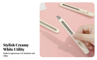 Small Utility Sturdy Mini Retractable Utility Compact Cutting Cutter for Students, Crafters, Crafting, Journaling, Warehouse