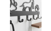 Metal Paw Print Hook Rack Decorative Pet Leash Hanger Long-Lasting Dog Leash Hook Space Saving for Entryway, Mudroom, Hallway