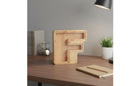 Decorative Wooden Letter Piggy Bank Educational Gift Alphabet Cash Box for Toddlers, Nursery, Bedroom, Desktop