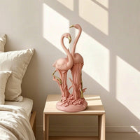 Flamingo Figurine Resin Flamingo Statue Romantic for Shelf, Living Room, Couples