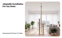 Adjustable Height Floor-to-Ceiling Cat Pole System Multi-Level resting spotes Floor-to-Ceiling Cat Pole Sisal clawing Surfaces Pet Furniture Sturdy Construction for felines, Apartment Dwellers, Indoors, Living Room, Bedroom
