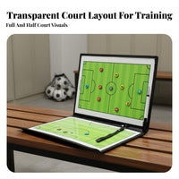 Double-Sided Basketball Coaching Board Portable Attractive Basketball Strategy Board Waterproof Surface for Practice