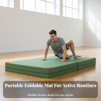 High Jump Landing Mat Foldable Design Thick Folding Crash Mat Impact Absorption Backward Roll Training Pad for Fighting Artists, Athletes, Dojo, Gym